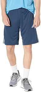 Adidas Men's Designed 2 Move 3-Stripes Primeblue Shorts, Crew Navy/White, 3X-Large Big
