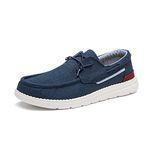 Bruno Marc Men's Slip-on Canvas Loafers Casual Boat Shoes,Size 11,Navy,SBLS223M