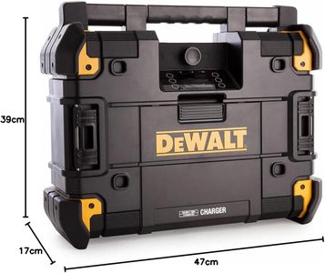 DEWALT TSTAK Radio Charger – Portable Bluetooth Jobsite Speaker