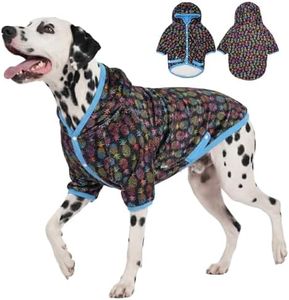 LovinPet Pet Hoodiess Big Dogs, Lightweight & Warm Flannel Fabric with Pinapple Paradise Black Prints Dog Clothes, Update Sweater for Dogs, Cozy Dog Pajamas for Cold Weather Using,Large