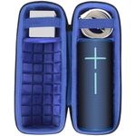 co2CREA Hard Travel Case Replacement for Ultimate Ears UE Boom 4 / Boom 3 Portable Bluetooth Wireless Speaker (Black Case + Inside Lagoon Blue)