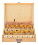 ISC 8mm Classic Bearing Multi Shapes 12 Pcs Router Bit Set