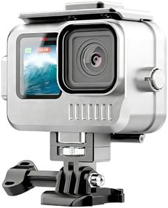 KETOPKIN Aluminum Alloy Waterproof Case for GoPro Hero13/Hero12/Hero11/Hero10/Hero9 Black,40M/131FT Underwater Diving Housing Protective Shell for Hero13/12/11/10/9 Black Action Camera Accessories