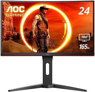 AOC C24G1A 24" Curved Frameless Gaming Monitor, FHD 1920x1080, 1500R, VA, 1ms MPRT, 165Hz (144Hz Supported), FreeSync Premium, Height Adjustable Black
