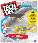 Tech Deck DIY Concrete Reusable Modelling Playset with Exclusive Enjoi Fingerboard, Rail, Moulds, Skatepark Kit, Kids Toy for Boys and Girls Aged 6 and up