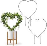 Pack of 2 Heart-Shaped Plants Trellis Climbing Plants Trellis Metal Plant Support Indoor Plants for Climbing Plants Plant Support Heart Shaped for Plants and Flowers