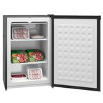 HOMCOM Compact Upright Freezer, 3.0 Cubic Feet Mini Freezer with Reversible Door, 3 Shelves, Adjustable Temperature for Home Office, Apartment, Dormitory, Silver
