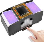 Automatic Card Shuffler 2/1/4/6 Deck,Battery-Operated Electric Poker Shuffler,Playing Card Shuffler for Home Card Game (1-2 Decks)