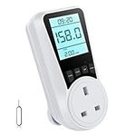 Energy Monitor Plug, Electricity Usage Monitor with 7 Monitoring Modes, Large Backlight Display Power Monitor, Amp Volt Watt KWh Consumption Power Meter, Overload Warning for Home Appliances