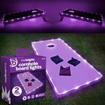 Brightz TossBrightz Purple Led Cornhole Lights Led Corn Hole Lights Cornhole Led Lights for Hole and Board Corn Hole Board Light Kit Light Up Cornhole Set Glow in The Dark Cornhole Board