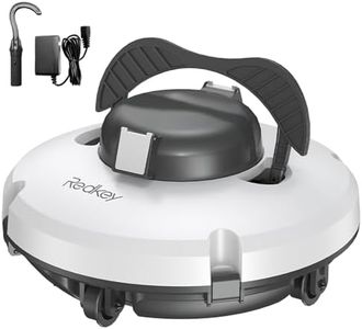 Redkey S100 Robot Piscine sans Fil, 130 Min de Nettoyage Puissant, Pente de 18°, Deux Moteurs Puissants et Brosses, Automatique de Stationnement, Robot De Piscine pour Piscines Hors Sol jusqu'à 100㎡