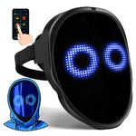 Face Transforming LED Mask with App Controlled - Programmable LED Halloween Mask Digital Luminous Mask for Costume