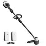 Litheli 40V(2x20V) 14" Brushless Cordless String Trimmer, Battery Powered 2 in 1 Grass Trimmer with 2.5Ah Battery & Charger, Dual Line Bump Feed for Lawn Trimming, Lawn Care