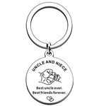 AMZQ Uncle Gifts From Niece Uncle Keyring Keychain Key Tags Jewelry For Father's Day Birthday