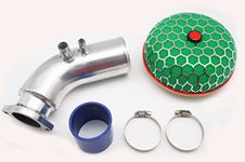 Autobahn88 Alloy Cold Intake Pipe + 80mm Mushroom Air Filter Tubing Kit Suction Kit, compatible with 1992-2001 Toyota Chaser MK II 1JZ Engine JZX90 JZX100