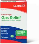 Leader Gas Relief Simethicone 125mg, Antigas Softgels, Relieves from Stomach Discomfort and Gas, Anti Flatulence, Fast Bloating Relief, 30 Softgels