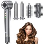 5 in 1 Hair Styler - Professional High Speed Hot Air Styler, Frizz-Free Hair Dryer Brush, No Heat Damage Air Styler Wrap - Hair Dryer, Curl, Volumize, Straighten,Gifts for Women, Travel