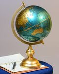 RIZIK STORE™ Educational World Globe with Heavy Metal ARC and Base/Home Decor/Political Globe/Office Globes for Kids & Students (Green)