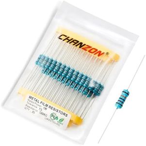 Chanzon 50pcs 1W 120KΩ ohm Metal Film Fixed Resistor 0.01 ±1% Tolerance 120K R MF Through Hole Resistors Current Limiting Rohs Certificated