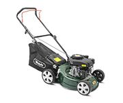 Webb WER410HP 16"/41cm Push Rotary Petrol Lawnmower, 132cc 4-Stroke Engine, 7 Cutting Heights, 45L Collection Bag - 3 Year Guarantee