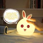 zahab Children Night Lamp Silicone Touch Sensor LED Lamps Color Changing Light with USB Cable, Night Lamps for Bedroom LED Night Lamp for Kids( white, Pack of 1)