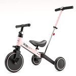 XJD 7 in 1 Toddler Bike with Push Handle,Tricycles for 12 Month to 3 Years Old, Toddler Tricycle with Push Handle for Boy Girl, Baby Bike Balance Bike with Adjustable Seat Height and Removable Peda