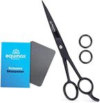 Equinox International Professional Hair Cutting Scissors - 6.5 Inches Overall Length - Barber Scissors for Men and Women - Professional Scissors for Salon and Home Use - Black Professional Shears