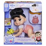 Baby Alive Crawl 'n Play Katie Kat Electronic Crawling Baby Doll Set, Black Hair, Kids Toys for Girls & Boys 3 Years & Up, 10.75 Inches/27 cm