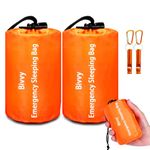 Emergency Sleeping Bag Survival Bag, Cymuber Portable Waterproof Thermal Bivy Sacks Tac Bivvy Bags,Camping Mylar Sleeping Bag Survival Gear Emergency Blankets Survival Shelter