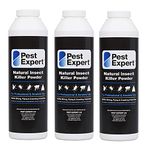 Pest Expert Natural Flea Killer Powder for Carpets & House (3 x 300g) – 100% Natural & Pet Safe, Non-Toxic Flea Control - Professional Home Treatment