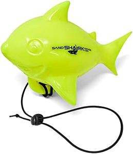 Floating Anchor Ball Marker Buoy by SandShark. Shark Shaped Pontoon Boat Accessories for Beach Fun. Boat Anchor Accessories for Shallow Water. High Visibility. 30" Bungee Cord (Neon Green).