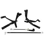 HDBUBALUS Motorcycle Forward Controls Kit Levers Linkages Set Fits for Harley Sportster XL 883 1200 2004-2013 Black