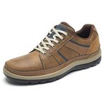 Rockport Men's Get Your Kicks Mudguard Blucher Oxford, Tan Embossed, 10.5 Wide