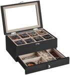 SONGMICS Watch Box with 8 Slots, 2-