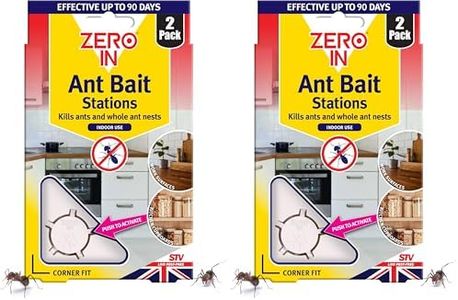 Zero In Dual Action Gel Ant Bait Station- Twinpack, Honey, Safely Enclosed, Kills Ant Nests, Ready-To-Use (Pack of 2)