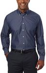 Kirkland Signature Men’s Button Down Dress Shirt Traditional Fit (18-36/37, Navy Dot)