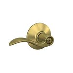 Schlage F40 Acc 608 Accent Lever Bed and Bath, Satin Brass