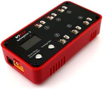 SoloGood VIFLY WhoopStor V3 Battery Charger 6 Ports 1S LiPo Charger Discharger Storage Memory Function for Tinywhoop BT2.0 PH2.0 (Red)