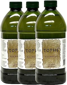 RICE BRAN OIL | All Natural, Made from 100% Non-GMO Rice | Rich in Vitamin E and Gamma-Oryzanol | Unfiltered, Non Winterized, No Trans Fat | 3-Pack 1/2 Gallon By Tophé