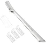Tweezerman Eyebrow Razor – Stainless Steel Eyebrow Razor Comes with 3 Replacement Blades and Safety Cap, Ideal for Eyebrow Shaping and Suitable for Men & Women