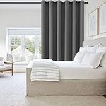 DWCN Wide Blackout Curtains,1 Panel Room Divider Curtain for Bedroom,Living Room,Apartment,Lounge,Dark Grey,100 x 108 inch Width by Length