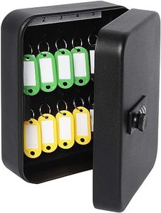 Secure Key Box with Combination Lock, Decaller Key Cabinet Wall Mount Lock Box with 20 Hooks, 7 4/5" x 6 1/5" x 2 4/5"