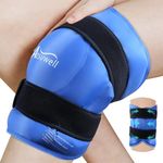 Atsuwell XXL Knee Ice Pack Wrap Around Entire Knee After Surgery, Extra Large Gel Ice Pack for Knee Replacement Surgery, Injuries, Swelling, Knee Cold Pack Wrap with Soft Plush Backing, 1 Pack