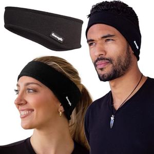 Winter Fleece Ear Warmers Muffs Headband for Men and Women - Unisex earmuffs - Gear for Cold Weather – Perfect Head Bands for Ski, Cycling, and Running (Single, Black)