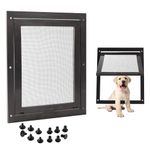 TonGass 7.87" x 11.42" Pet Screen Door Flap for Doggy Pet Screen Door Fits Dogs Cats Under 30 Lbs Small Dog Door Cat Screen Window Door for Exterior Door – Porch Screens and Window Screens - Black