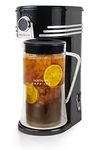 Nostalgia 3-Quart Iced Coffee & Tea Brewing System With Double-Insulated Pitcher, Strength Selector & Infuser Chamber, Also Perfect For Lattes, Lemonade, Flavored Water, Black