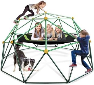 SMkidsport Dome Climber with Canopy, 10 FT Climbing Dome for Kids,1000 LBS Capacity, Rust, Be Applicable Garden, Backyard, Playground and More Indoor/Outdoor Places (Green) (SM-1004F)