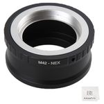 AiknowFoto Lens Mount Adapter M42 Screw Lens Adapter Ring,Compatible with M42 to NEX E-Mount, Black