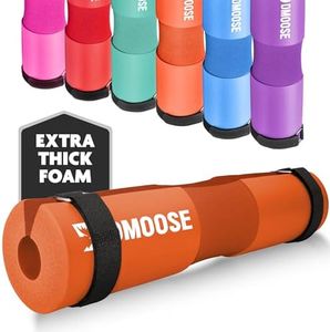 DMoose Barbell Pad, Relief Pressure from Neck, Shoulder, and Provide Lower Back Support, Non-Slip EVA Foam Squat Pad with Safety Straps, Hip Thrust Pad for Squats, Lunges - For Standard & Olympic Bars