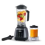 AGARO Royal Professional Blender/Grinder/Mixer, 2000W, 5 Preset Function, Commercial heavy duty blender, High Power & Speed Blender, 9 Speed Settings, Pulse & Timer, 2L & 600ml Small Grinding Jar